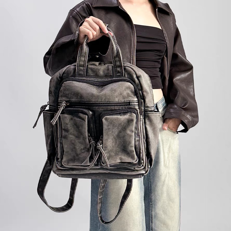 Women'S Bags Jacquemus - Luxury Soft Washed Pu Leather Back