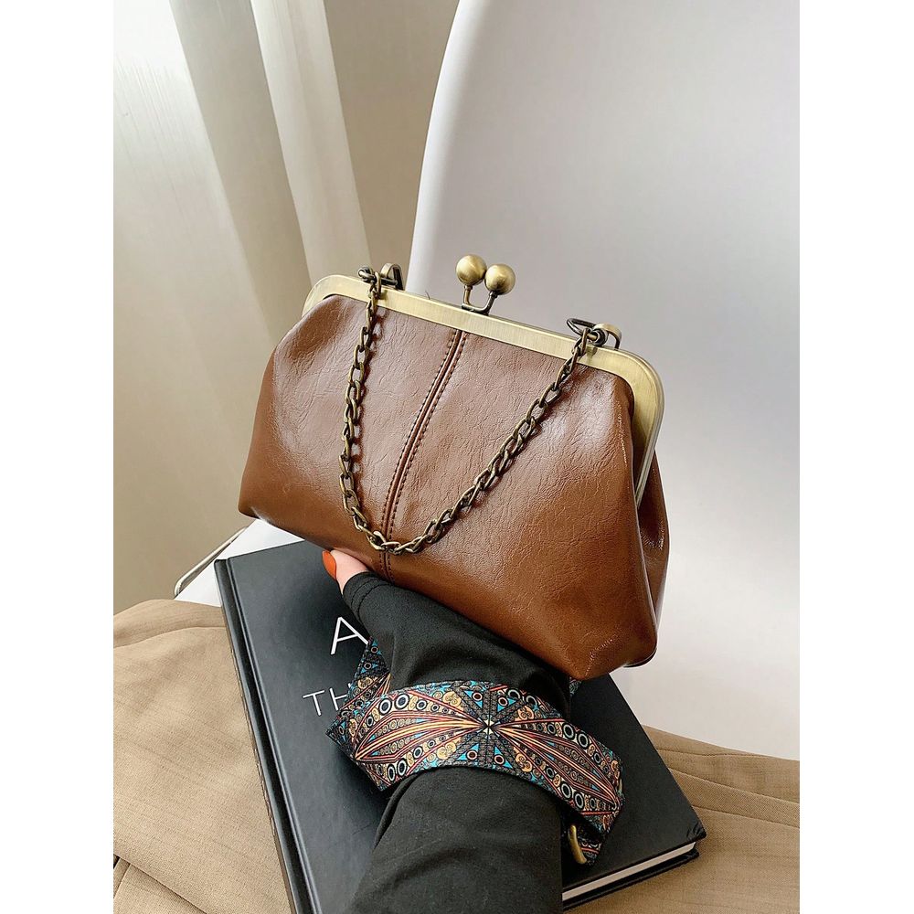 Women Bags Work - Brown Shoulder Crossbody Bag, Bohemian Style