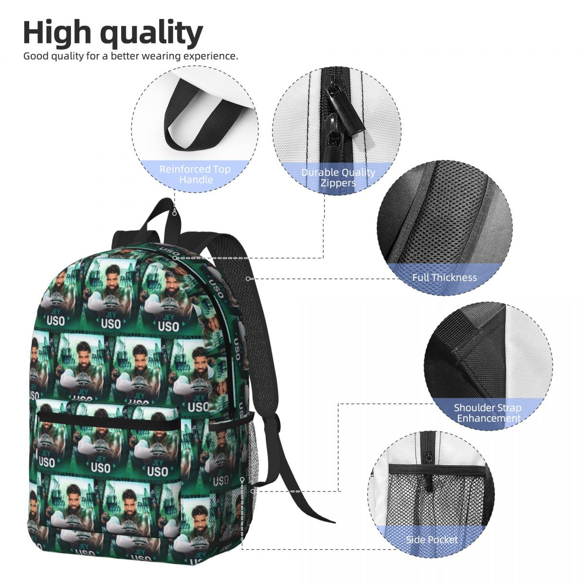 Winner WWE Jey Uso Backpack Da - Women Bags Winners 评论和价格