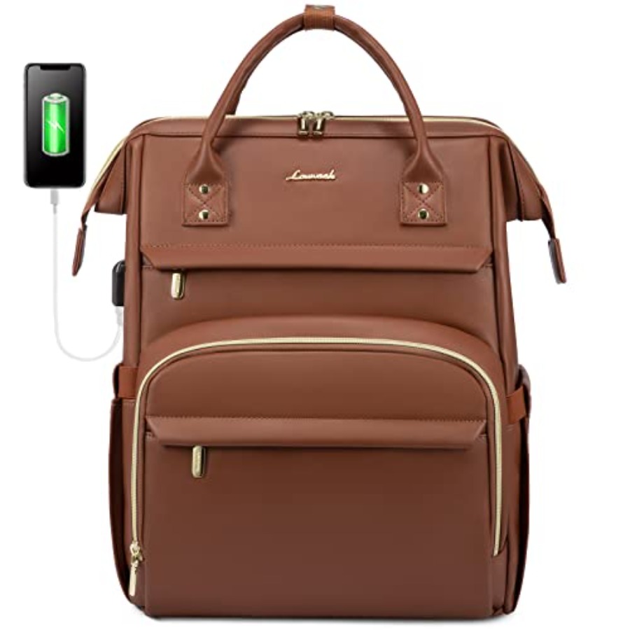 Leather Laptop Backpack for Wo - Women Bags Work 评论和价格