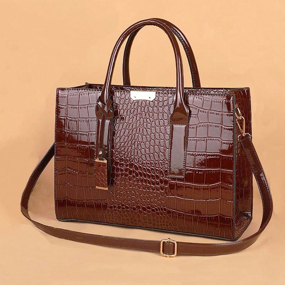 Embossed Top Handle Bag Elegan - Women Bags Work 评论和价格