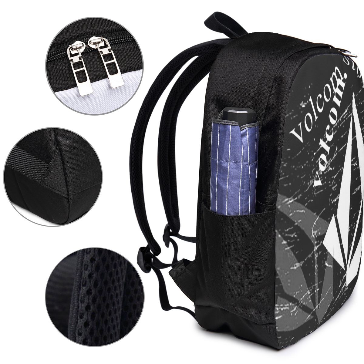 V-Volcom Logo Backpack Travel  - Women Bags For Laptop 评论和价格