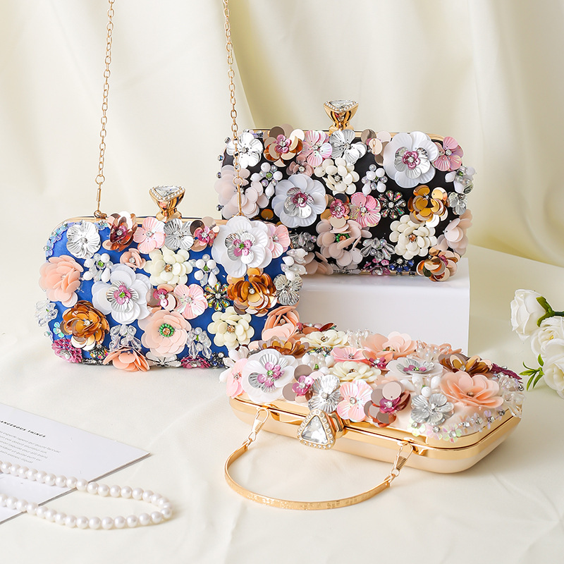 Floral Evening Dinner Handbag  - Clutch Bag Evening 评论和价格