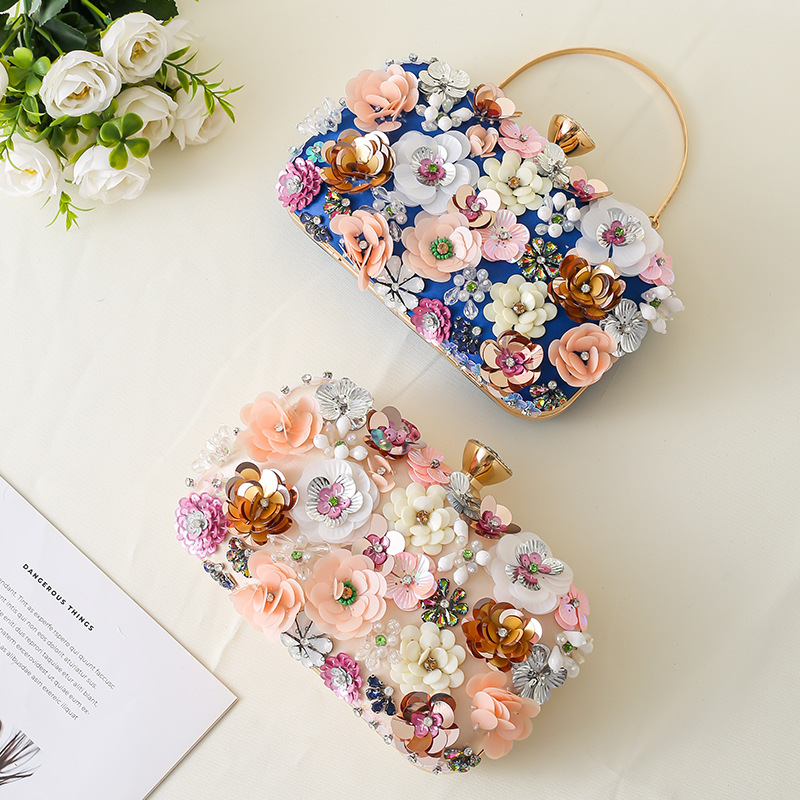 Floral Evening Dinner Handbag  - Clutch Bag Evening 评论和价格