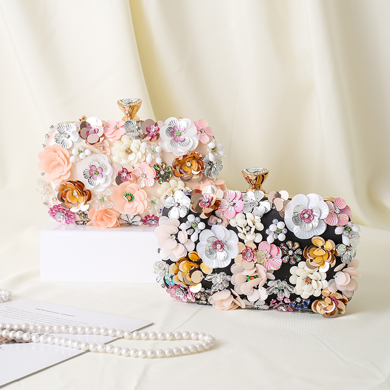 Floral Evening Dinner Handbag  - Clutch Bag Evening 评论和价格