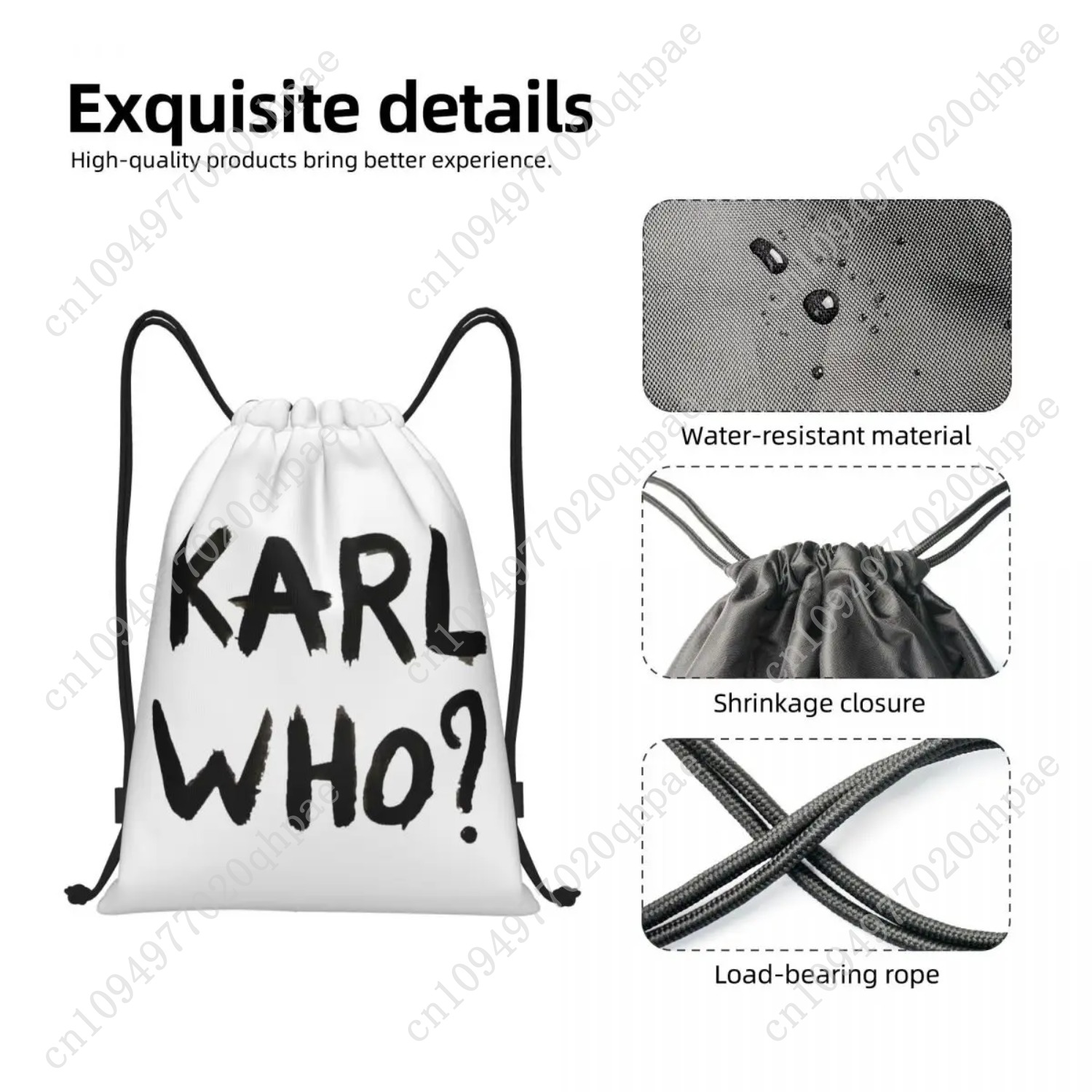 Custom Karl Who Drawstring Bag - Women'S Karl Bags 评论和价格