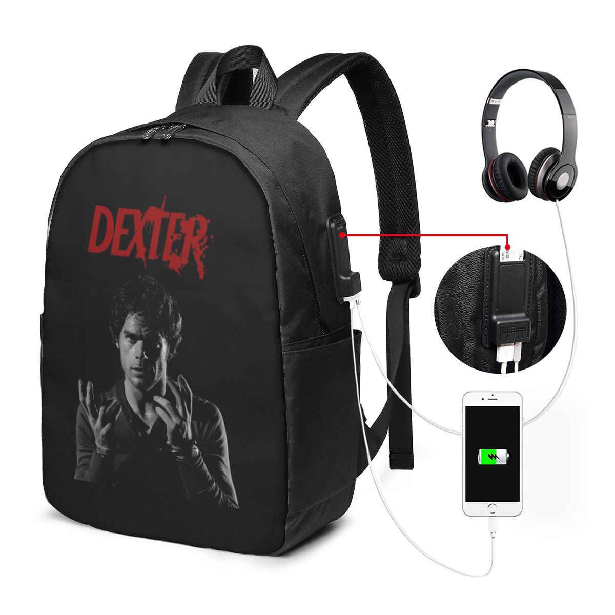 Movie Dexter Morgan Backpack T - Women Bags For Laptop 评论和价格
