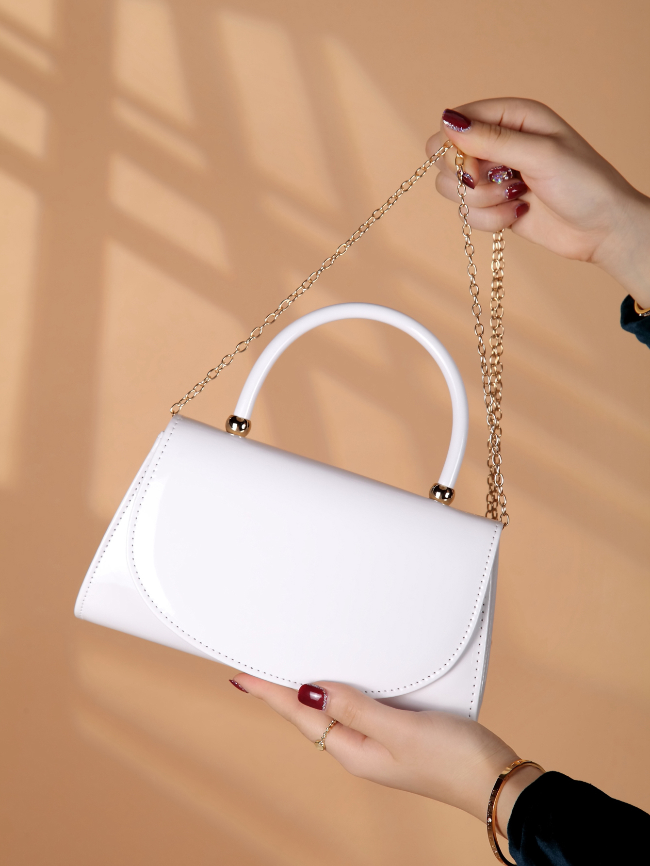 Fashion solid color mirrored h - Clutch Bag Evening 评论和价格