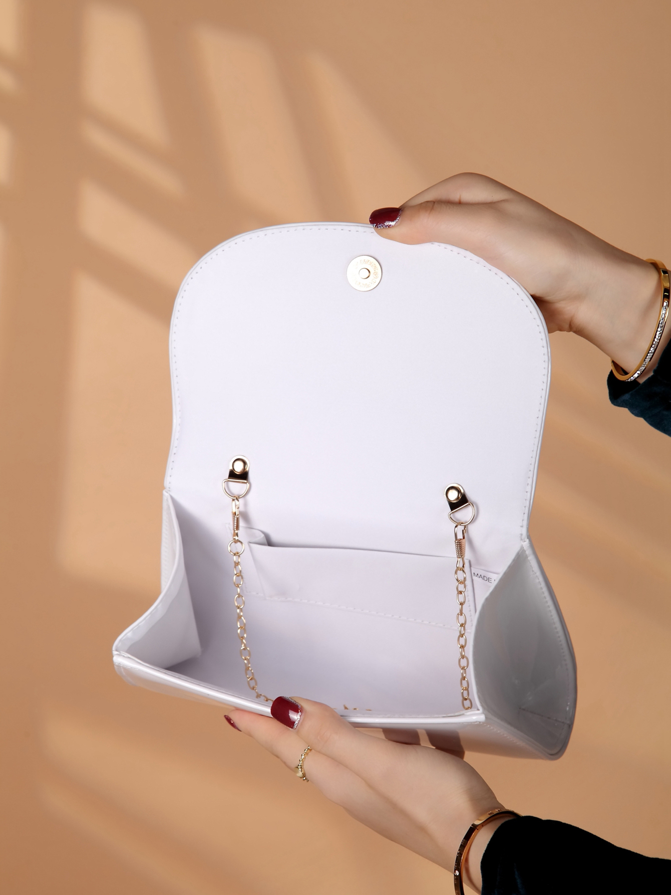 Fashion solid color mirrored h - Clutch Bag Evening 评论和价格