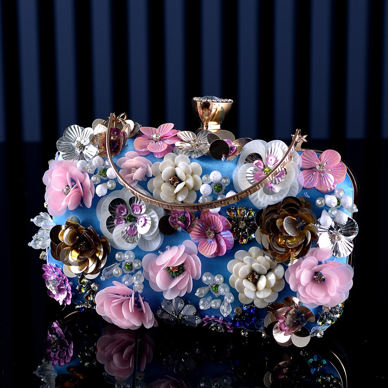 Fashion Women Bags Flower Diam - Clutch Bag Evening 评论和价格